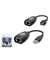 USB RJ45 Kablolu Uzatıcı Seti 45 m - Siyah HDX5008