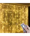Uzaktan Kumandalı LED Perdeye Takılabilen Kancalı Işık Usb 3x3 Metre Peri Perde LED