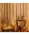 Uzaktan Kumandalı LED Perdeye Takılabilen Kancalı Işık Usb 3x3 Metre Peri Perde LED