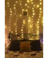 Uzaktan Kumandalı LED Perdeye Takılabilen Kancalı Işık Usb 3x3 Metre Peri Perde LED