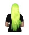 Uzun Kahküllü Fiber Sentetik Peruk - Neon Sarı