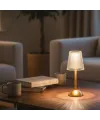 ieg™  Uzun Klasik Çizgili Model LED Masa Lambası – Dokunmatik, 3 Renk Işık Modlu, Şarjlı Dekoratif Gece Lambası