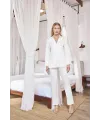 Uzun Kollu Önü Düğmeli Gömlek Yaka Pijama Takımı