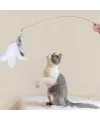 Vantuzlu Tüylü Zilli Olta Kedi Oyuncağı 2 Oltalı