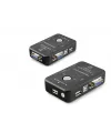 Vga Usb Kvm Switch 2 In 1 Out + 2 Port Usb Console + 2 Port Usb Pc (Klavye/Mouse + Yazıcı) - Siyah HDX1360