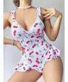 Vişne Desenli Fantezi Body