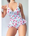 Vişne Desenli Fantezi Body
