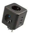 Winnboss Akım Korumalı Isıya Dayanıklı 3 lü Duvar Tipi Priz 3 Adet USB 3440