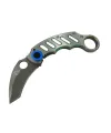 ieg™ X05BL Gümüş Karambit 17 cm - Metal Saplı, Manuel