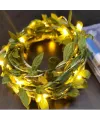 ieg™  Yapraklı Dekorlu3 Metre Peri Led Pilli Işık Yılbaşı Aydınlatma