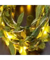 ieg™  Yapraklı Dekorlu3 Metre Peri Led Pilli Işık Yılbaşı Aydınlatma
