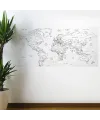 Yazılabilir Dünya Haritası Manyetik Duvar Stickerı 110 x 56 cm
