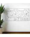 Yazılabilir Türkiye Haritası Manyetik Duvar Stickerı 110 x 56 cm
