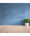 Yazılabilir Türkiye Haritası Manyetik Duvar Stickerı 110 x 56 cm