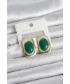 Yeşil Renk Kare Model Vintage Kadın Küpe TJ-BKP11659