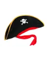 Yetişkin Boy Kadife Jack Sparrow Denizci Kaptan Jack Korsan Şapkası 50X20 CM