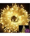 Yılbaşı Aydınlatması 100 LED Perde Hortum Sıcak Beyaz Işık