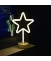 Yıldız Tasarımlı Neon Led Masa Ve Gece Lambası Dekoratif Işık