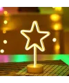 Yıldız Tasarımlı Neon Led Masa Ve Gece Lambası Dekoratif Işık