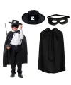 Zorro Pelerin Şapkası ve Maske Seti Çocuk Boy