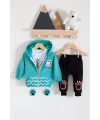 iegiyim™ Aslan Desenli 3lü Erkek Bebek Takımı