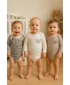 iegiyim™ Babydonat 3lü Naturel Bebek Badi Zıbın -%100 Pamuk