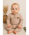 iegiyim™ Çizgili Kumaş % 100 Pamuk 2li Unisex Takım