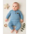 iegiyim™ Çizgili Kumaş % 100 Pamuk 2li Unisex Takım