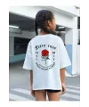 Çocuk Unisex Baskılı T-Shirt - Beyaz