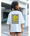 Çocuk Unisex Baskılı T-Shirt - Beyaz