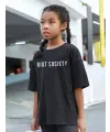 Çocuk Unisex Baskılı T-Shirt - Siyah