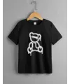 Çocuk Unisex Baskılı T-Shirt - Siyah