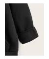 Çocuk Unisex Kapüşonlu Tatlı Kedi Baskılı Sweatshirt - Siyah
