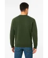 Erkek 3 İplik Pamuklu Düz Bisiklet Yaka SweatShirt - Haki