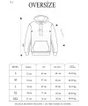 Erkek 3 İplik Pamuklu Kapüşonlu Cepli Oversize Hoodie Sweatshirt - Füme