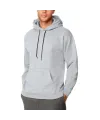 Erkek 3 İplik Pamuklu Kapüşonlu Cepli Oversize Hoodie Sweatshirt - Gri