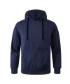 Erkek 3 İplik Pamuklu Kapüşonlu Cepli Oversize Hoodie Sweatshirt - Lacivert