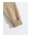 Erkek 3 İplik Pamuklu Kapüşonlu Kanguru Cepli Sweatshirt Hoodie -  Bej