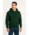 Erkek 3 İplik Pamuklu Kapüşonlu Kanguru Cepli SweatShirt hoodie - Haki
