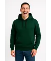 Erkek 3 İplik Pamuklu Kapüşonlu Kanguru Cepli SweatShirt hoodie - Haki