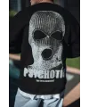 Erkek 3 iplik pamuklu Kışlık Bisiklet Yaka Baskılı SweatShirt - Siyah