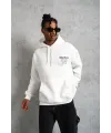 Erkek 98 Baskılı Kapşonlu 3 iplik pamuklu Sweatshirt hoodie - Beyaz