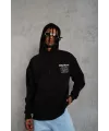 Erkek 98 Baskılı Kapüşonlu 3 iplik pamuklu hoodie Sweatshirt - Siyah