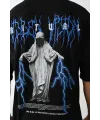 Erkek Baskılı Oversize  Kısa kol T-Shirt - Siyah