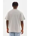 Erkek Baskılı T-Shirt Kısa Kol Bisiklet Yaka Rahat Kalıp Tişört - Gri