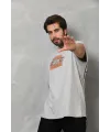 Erkek Baskılı T-Shirt Kısa Kol Bisiklet Yaka Regular Fit Rahat Kalıp Tişört -  Gri