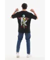 Erkek Baskılı T-Shirt Kısa Kol Bisiklet Yaka Regular Fit Rahat Kalıp Tişört -  Siyah
