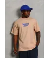 Erkek Baskılı T-Shirt Kısa Kol Bisiklet Yaka Regular Fit Tişört - Bej
