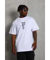 Erkek Baskılı T-Shirt Kısa Kol Bisiklet Yaka Regular Fit Tişört - Beyaz