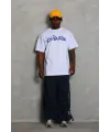 Erkek Baskılı T-Shirt Kısa Kol Bisiklet Yaka Regular Fit Tişört - Beyaz